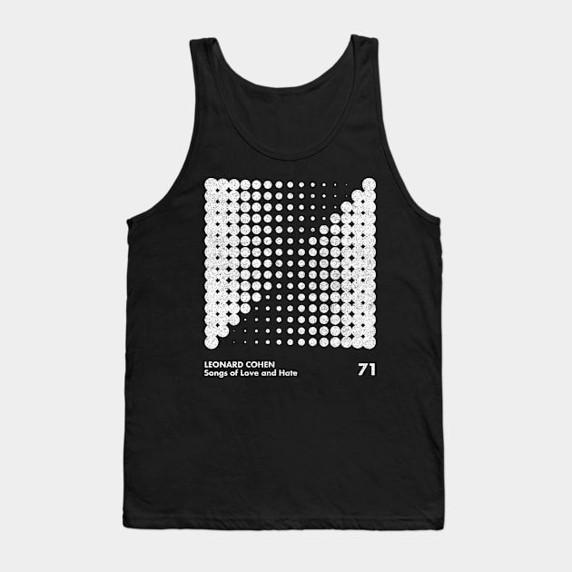 Leonard Cohen / Songs Of Love & Hate / Minimal Graphic Design Tribute Tank Top by saudade